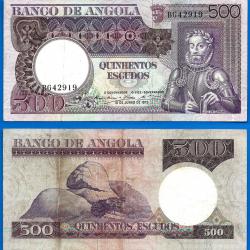 Angola 500 Escudos 1973 Afrique Billet Camoes Escudo