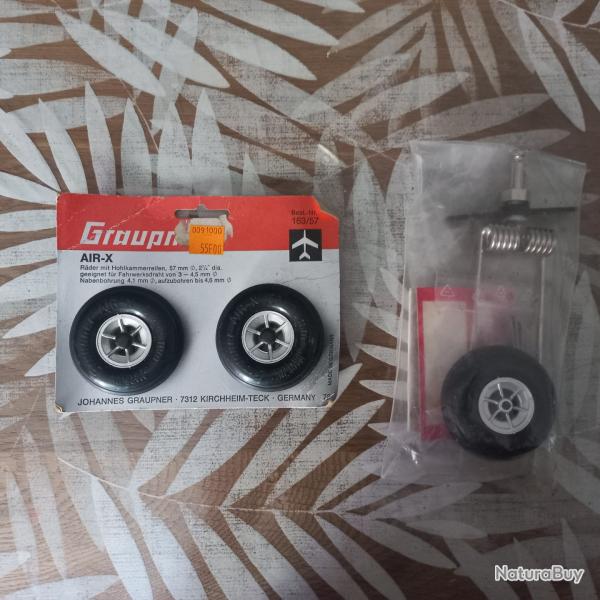 train avant avion RC + roues  tout est neuf !
