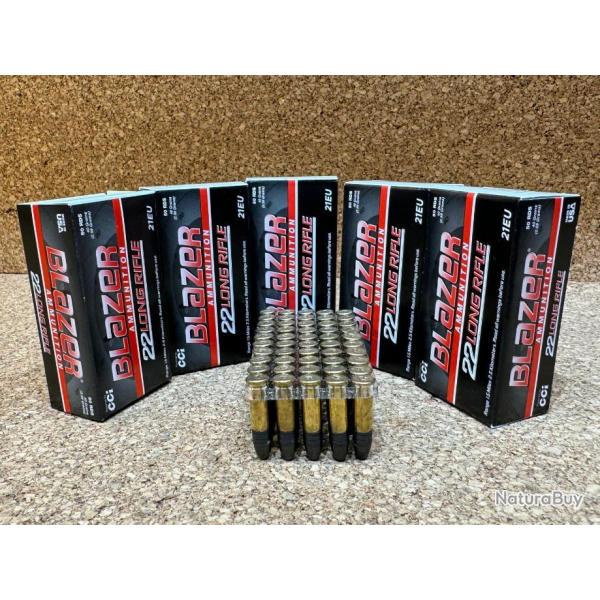 10000 Blazer C/22LR 40 Grains - 20Boites de 50 , en Stock