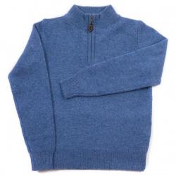 PULL ENFANT ZIPPÉ BLEU CIEL ALAN PAINE