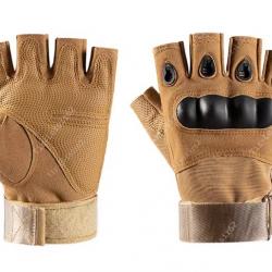 Gants tactiques mitaines - Beige/TAN - XL -