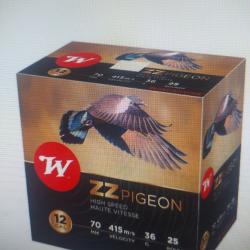 Winchester zz pigeon 12/70 36g lot de 4 boîtes soit 100 cartouches