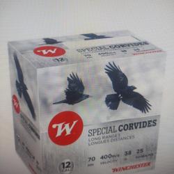 Winchester spécial corvidés calibre 12/70 38g lot de 4 boîtes soit 100 munitions