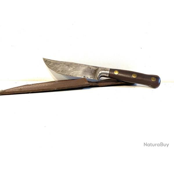 Ancien couteau poignard Scout Chantier de Jeunesse Sabatier ? (logo lampe  huile) anne 1920/40