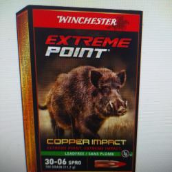 Winchester extrême point copper impact calibre 30-06 180gr lot de 3 boîtes soit 60 munitions
