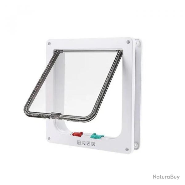 Porte  Rabat avec Verrouillage de Scurit  4 Voies, en Plastique ABS, pour Chien et Chat, Chaton,