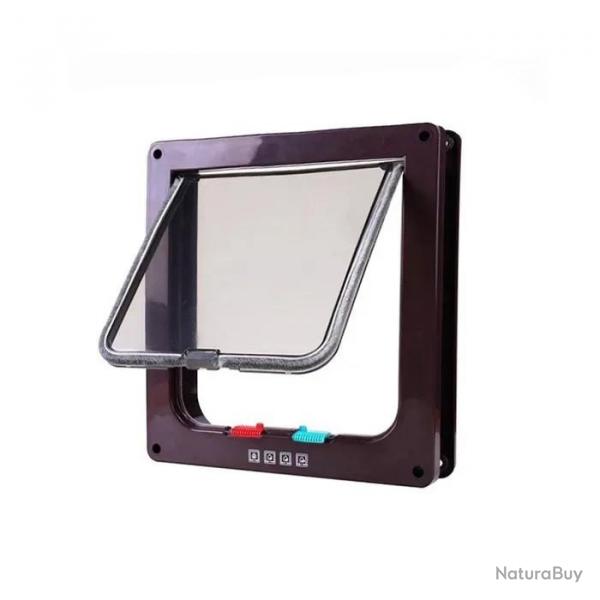 Porte  Rabat avec Verrouillage de Scurit  4 Voies, en Plastique ABS, pour Chien et Chat, Chaton,