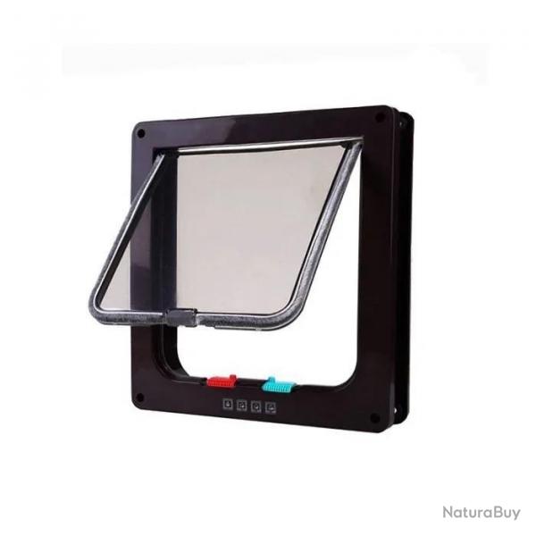 Porte  Rabat avec Verrouillage de Scurit  4 Voies, en Plastique ABS, pour Chien et Chat, Chaton,