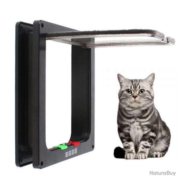 Porte intelligente pour chat pour murs et portes Porte pour animaux de compagnie  verrouillage  4 