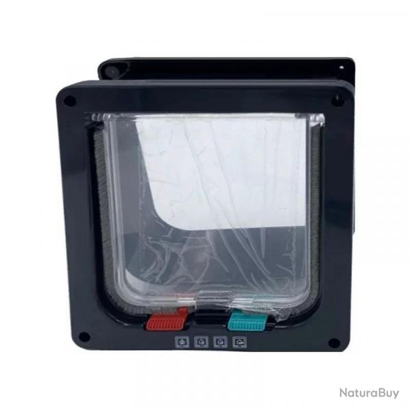 Chien chat porte  rabat avec 4 voies serrure de scurit porte  rabat pour chien chats chaton ABS 