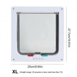 Porte de sécurité pour animaux de compagnie avec serrure de sécurité à 4 voies, portes coulissantes 