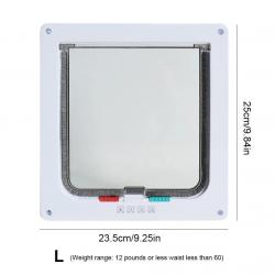 Porte de sécurité pour animaux de compagnie avec serrure de sécurité à 4 voies, portes coulissantes 