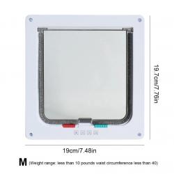 Porte de sécurité pour animaux de compagnie avec serrure de sécurité à 4 voies, portes coulissantes 