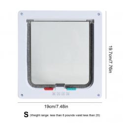Porte de sécurité pour animaux de compagnie avec serrure de sécurité à 4 voies, portes coulissantes 