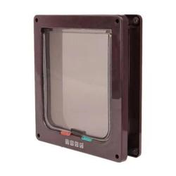 Chatière de Porte pour Chat ABS Magnétique Sécurité Renforcée Intérieure Extérieure Fenêtre Serrure 