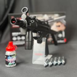 PACK PRÊT A TIRER PISTOLET HECKLER & KOCH MP5 K-PDW BLACK CO2 CAL BB/4.5MM