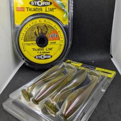 Fils de peche THUNDER LINE STORM + HIT SHAD  , FISH AND FISHING