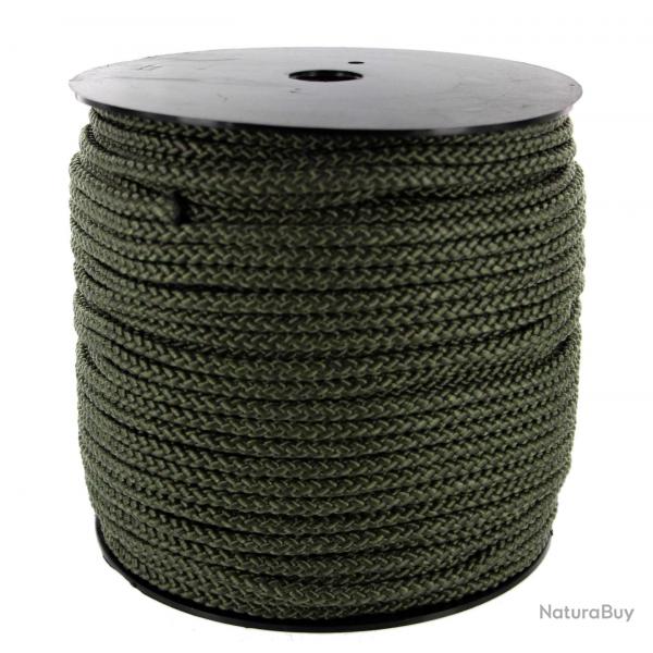 Cordeau tress vert - Diam 6 mm - 100 m