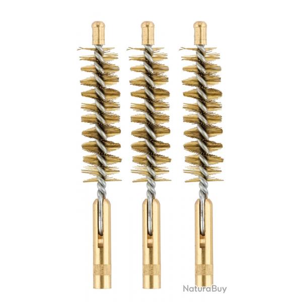 Lot de 3 brosses laiton embout femelle Cal. 58 filetage M5 PEDERSOLI