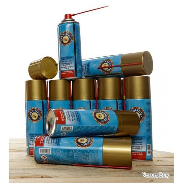 Pack de 12 arosols d'huile Armistol pour arme