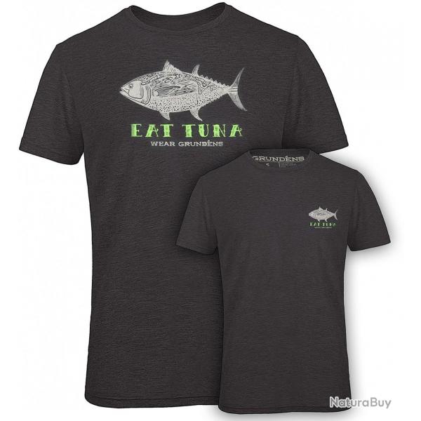 TEE SHIRT EAT TUNA T-SHIRT - HEATHER CHARCOAL - M