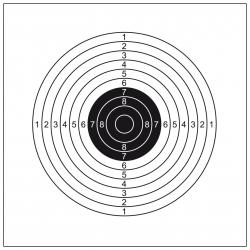 Cibles cartonnées 14 x 14 cm