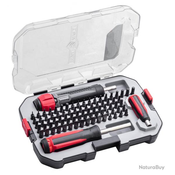 Tournevis avec 83 embouts et tournevis dynamomtrique SMART TORQ