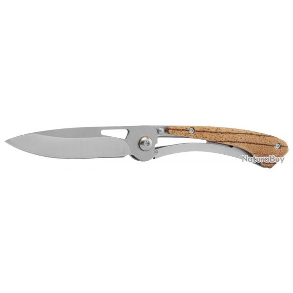 Couteau pliant  ouverture  pivot avec manche en bois