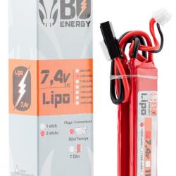 2 sticks batterie Lipo 2S 7.4V 1000mAh 25C T-Dean
