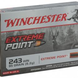 Winchester Calibre 243WIN 95gr Extreme Point bte de 20