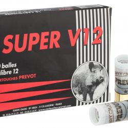 Cartouche Prevot Subsonique V12 demi-blindée expansive - Cal. 12/67 bte de 10
