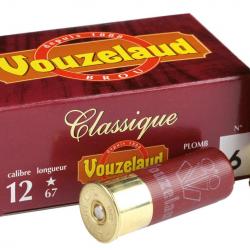 Cartouches Vouzelaud - Classique grand culot - Cal. 12/67 N°6 bte de 10