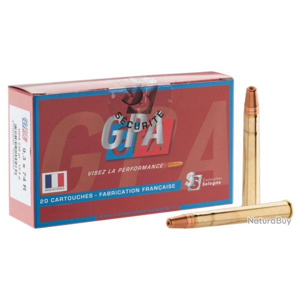 Sologne 9.3 x 74 R  balle GPA 238gr GPA