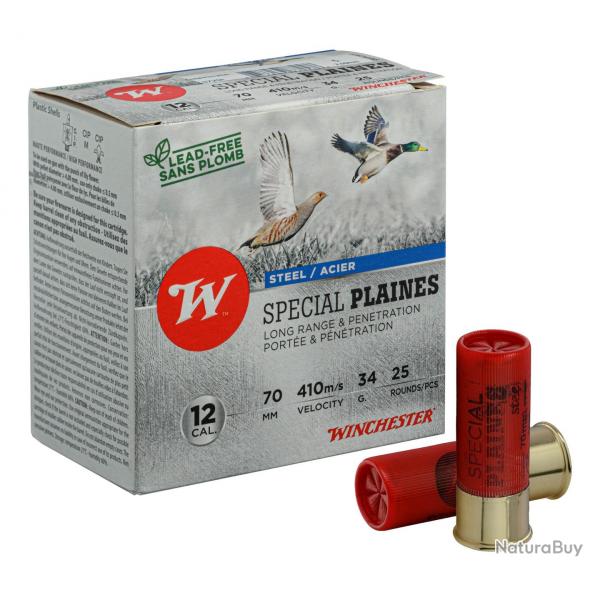 Cartouches Winchester 12/70 34g Acier Hautes Performances N5 bte de 25