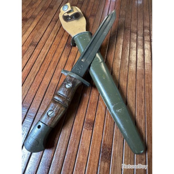 POIGNARD PARACHUTISTE LGION TRANGRE FRANAISE SUR BAONNETTE U.S REMINGTON 1917 MARQUAGES U.S