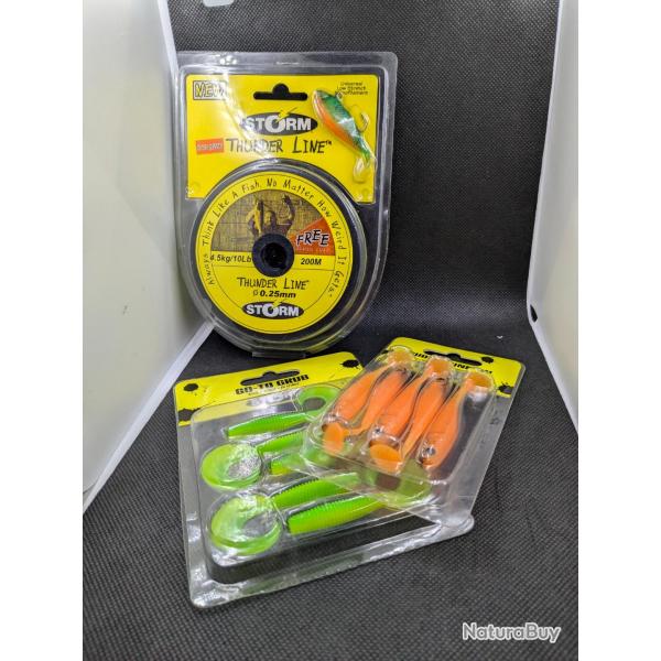 Fils de peche THUNDER LINE STORM + GO-TO GRUB + SUDAK MINNOW , FISH AND FISHING.