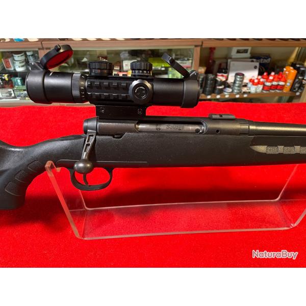 PACK CARABINE SAVAGE : model AXIS, Cal 243 Win, plus lunette JS TACTICAL 3-9X26, EXCELLENT TAT.