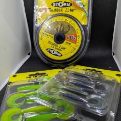 Fils de peche THUNDER LINE STORM + 2 blisters GO-TO GRUB , FISH AND FISHING.