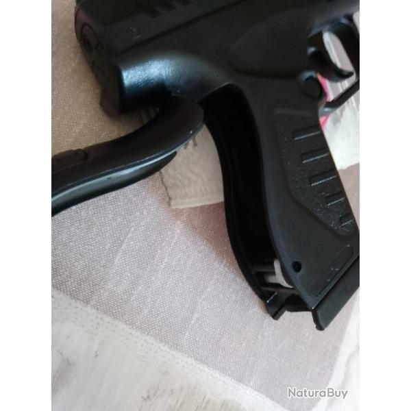 pistolet  co2 12 gramme  billes mtalliques,  En ABS, prcis chargeur de 19 coups