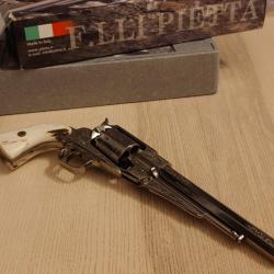 1858 remington Texas laser engraved deluxe plaquettes en bois de cerf artisanale cal.44 Pietta