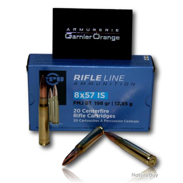 MUNITIONS 8X57 IS 198GR 12.58G FMJ PPU BTE 20