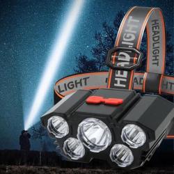 Lampe frontal rechargeable 5 led promo spéciale été !! Super promo