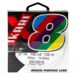 Tresse Ikari 8 brins multicolors 250m 0.18mm / 17kg