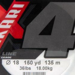 Tresse Powerline Ikari X4 Grise - 135 m 4 brins 0.20mm / 19kg