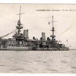 CPA - Marine Militaire- CHERBOURG- Cuirasse " Charles Martel " - N°3326