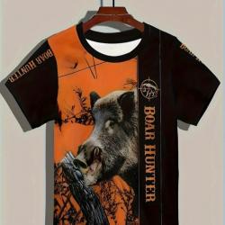 Tee shirt motif sanglier