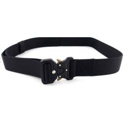 Ceinture noire boucle rapide en métal