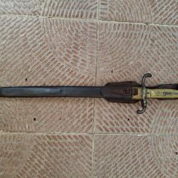 baionnette 1871 bavaroise avec son rare porte fourreau