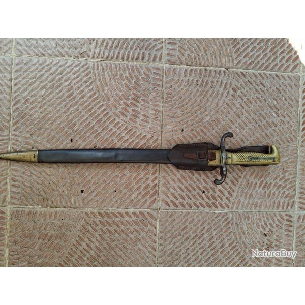 baionnette 1871 bavaroise avec son rare porte fourreau