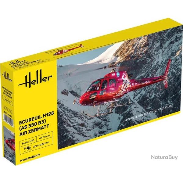 Hlicoptre de secours cureuil H125 (AS 350 B3) Air zermatt 1/48 | Heller (0000 4221) - Maquette